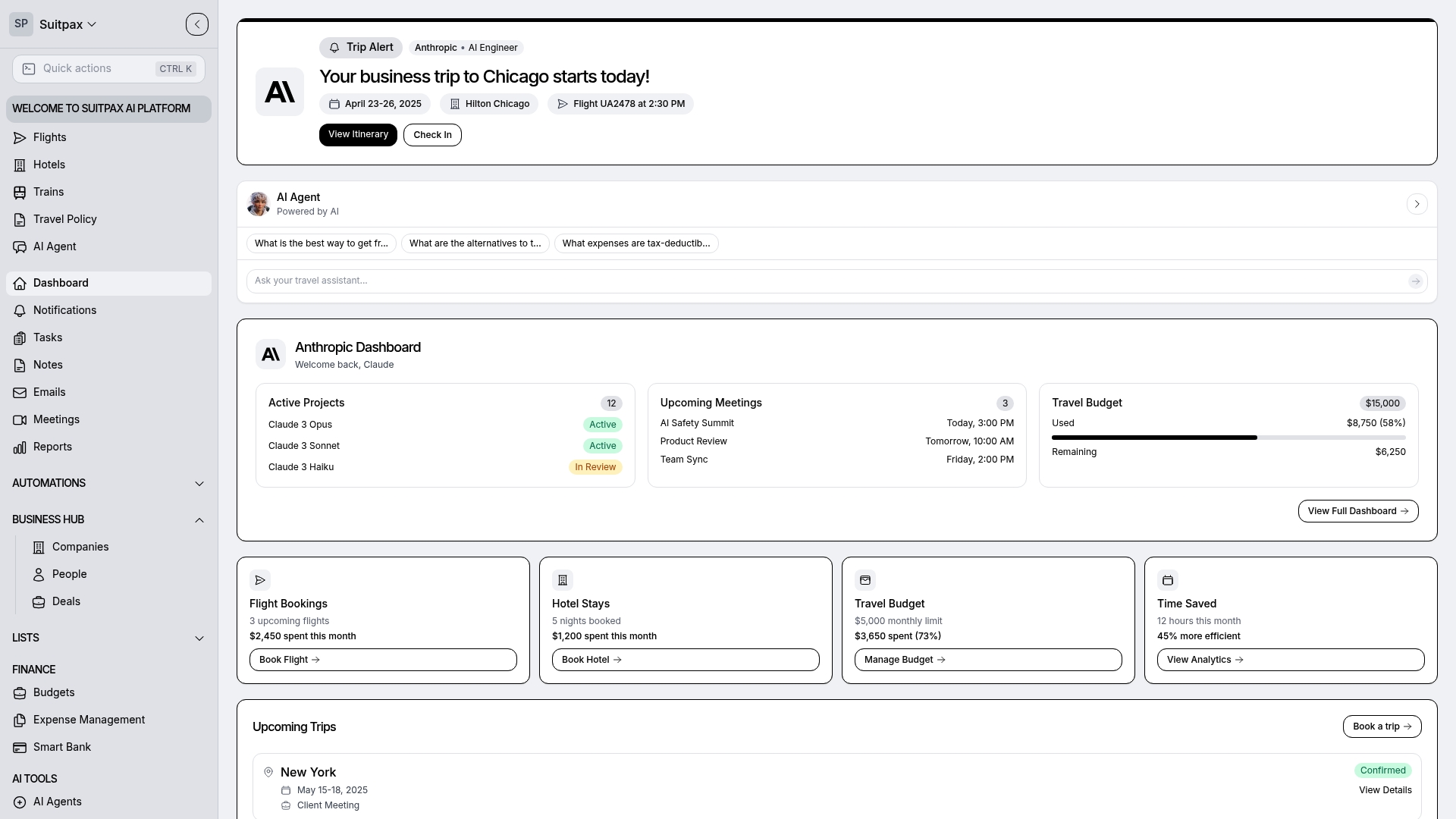 Suitpax Dashboard